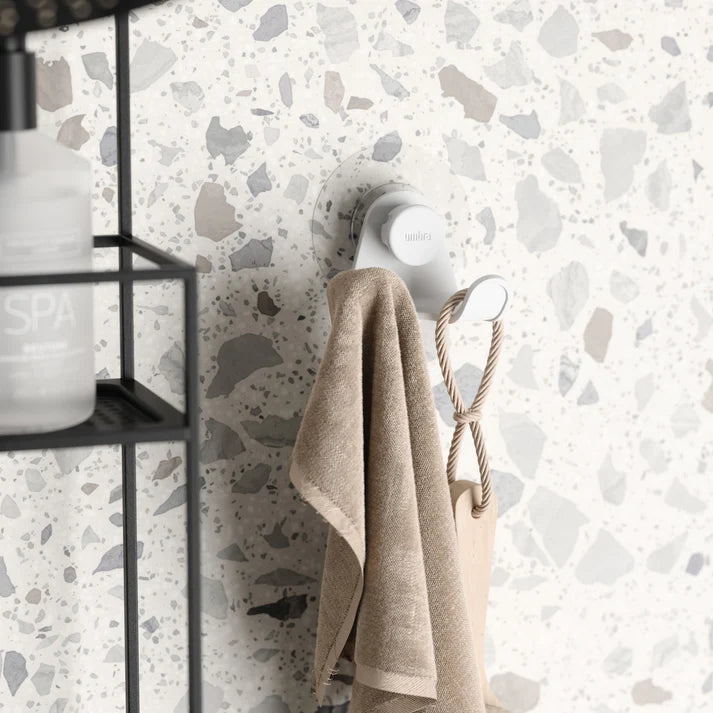 Flex Adhesive Double Hook - Heavy Duty Sticky Hooks for Wall, Bathroom, Kitchen - Perfect for Hanging Towels, Keys, and Decor