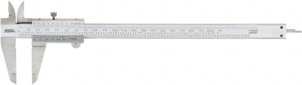 SPI 20-990-8 Stainless Steel Vernier Caliper 0-8 Inch (0-200mm) with Inch/Metric Scale - Precision Measuring Tool for Metalworking, Woodworking & Engineering Projects