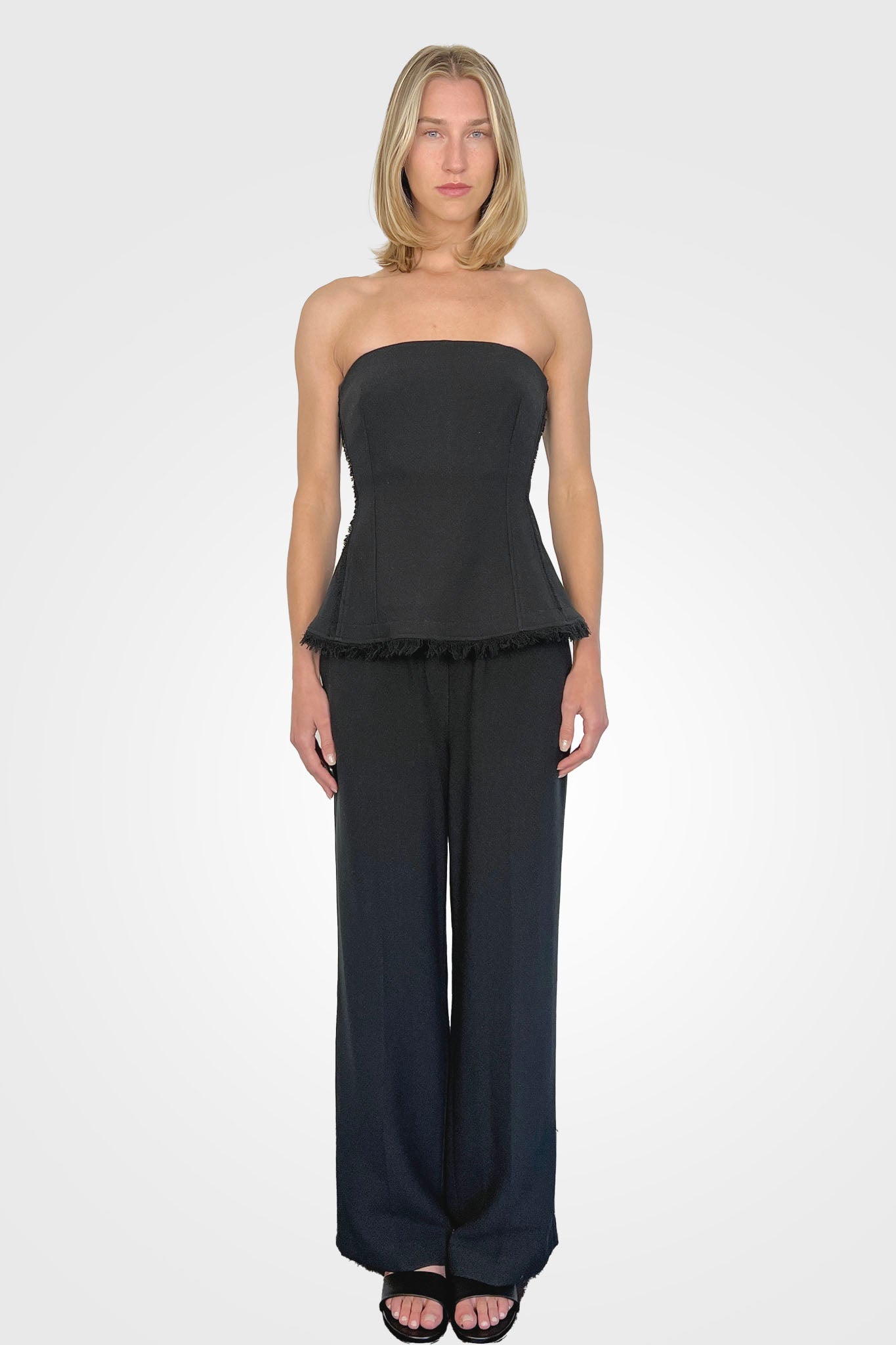 Cillian Straight Leg Pants for Women - Classic Black Stretch Trousers | Office Wear, Business Casual & Everyday Outfits