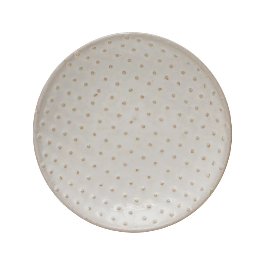 Vintage Hobnail Glass Plate Set - 6-Piece Antique Style Milk Glass Plates for Dining, Dessert, or Display - Elegant Home Decor & Party Serving Dishes