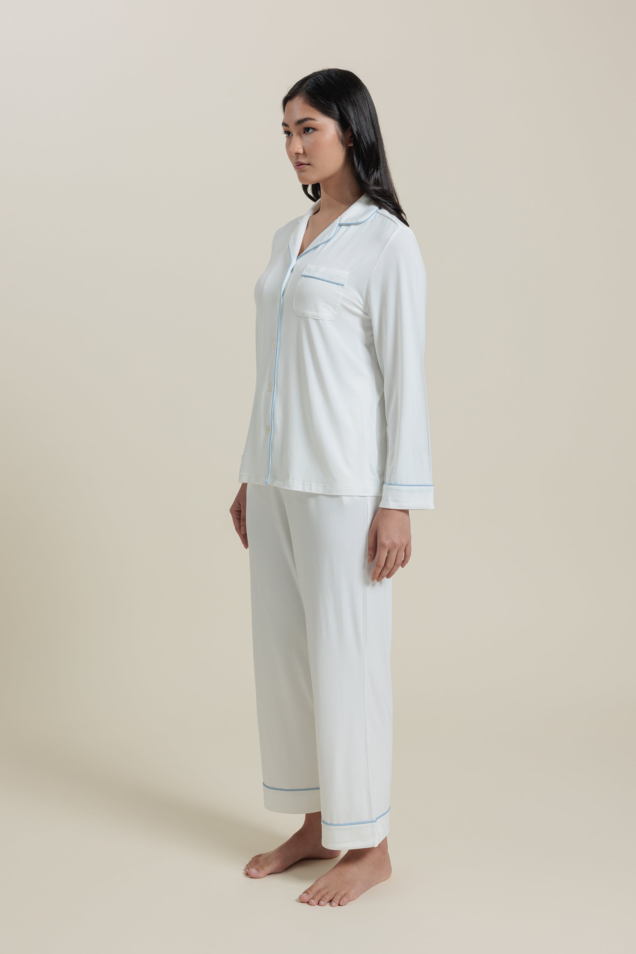 Soft Bamboo Long Sleeve Pajama Top for Women - Breathable & Comfortable Sleepwear - Perfect for Nighttime Relaxation, Lounging and Cozy Evenings at Home
