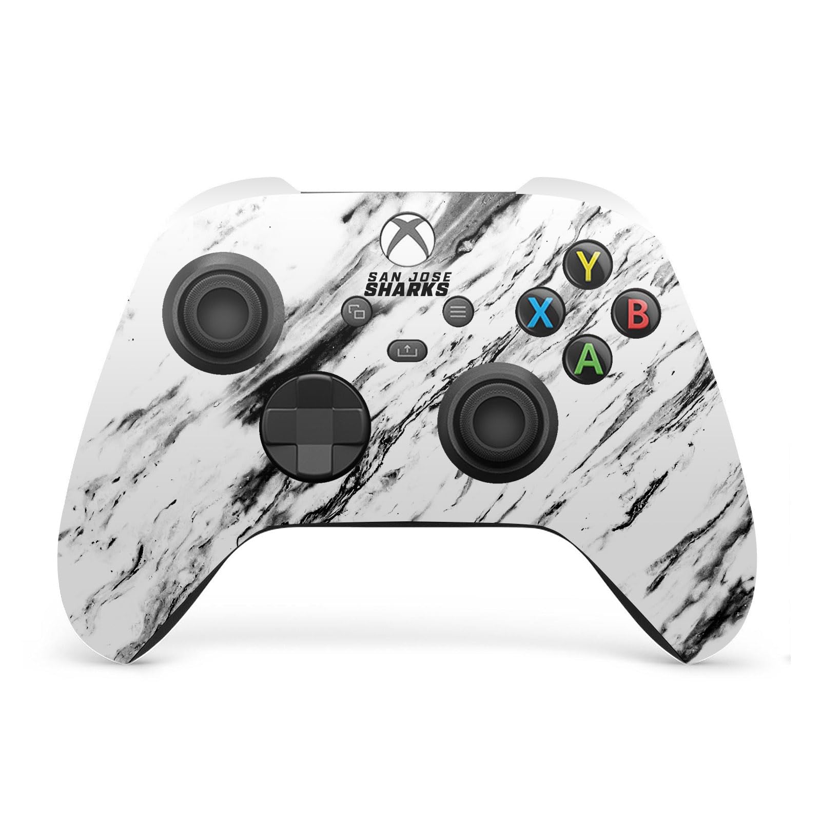 Official NHL San Jose Sharks Marble Vinyl Skin Sticker for Xbox Series X/S Controller - Durable Gaming Decal for Enhanced Grip & Style - Perfect for Gamers & Sports Fans