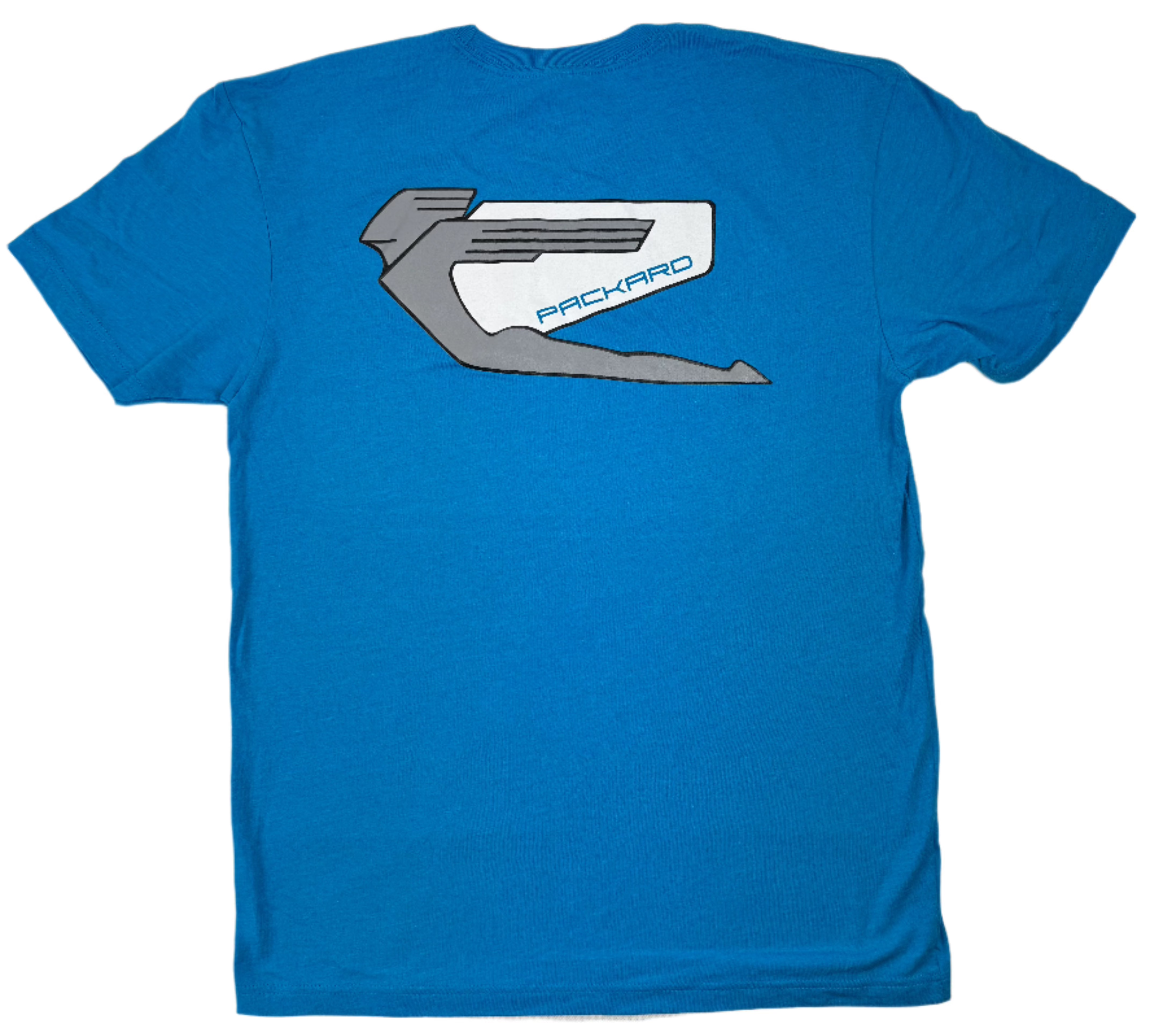 Packard GODDESS OF SPEED Blue Vintage T-Shirt - Classic Car Enthusiast Apparel for Men & Women - Perfect for Car Shows, Casual Wear, and Vintage Car Lovers