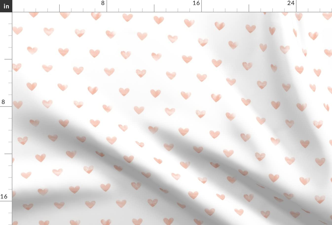 Hearts Strawberry Pink Watercolor Valentine's Day Printed Minky Fabric - Fat Quarter for Sewing Baby Blankets, Quilt Backing & Plush Toys | Soft & Durable Material for DIY Crafts, Home Decor & Gift Making
