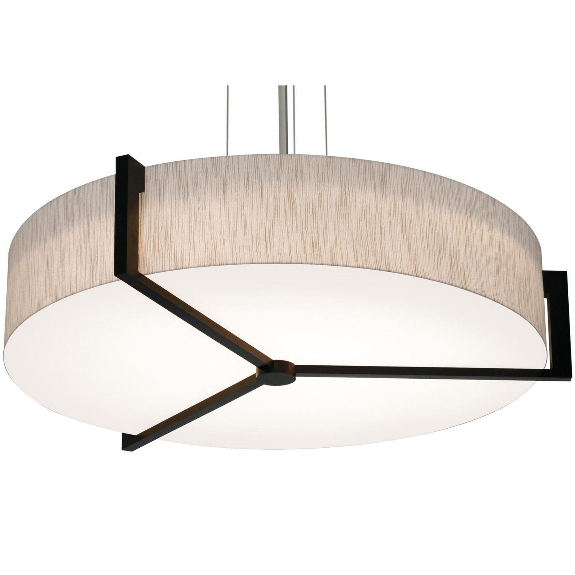 Apex 33 LED Pendant Light with Jute & Espresso Shade - Modern Farmhouse Ceiling Lighting for Dining Room, Kitchen Island, or Bedroom