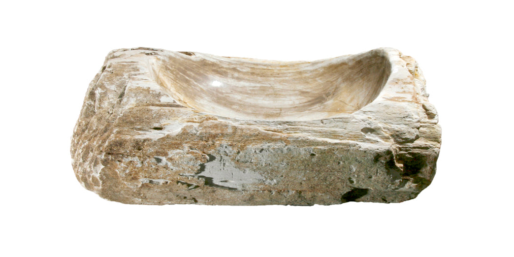 Natural Petrified Wood Sink - 20-25 Inch Bathroom Vanity - Unique Stone Basin for Rustic & Modern Home Decor - Perfect for Bathroom, Kitchen, or Outdoor Living Spaces