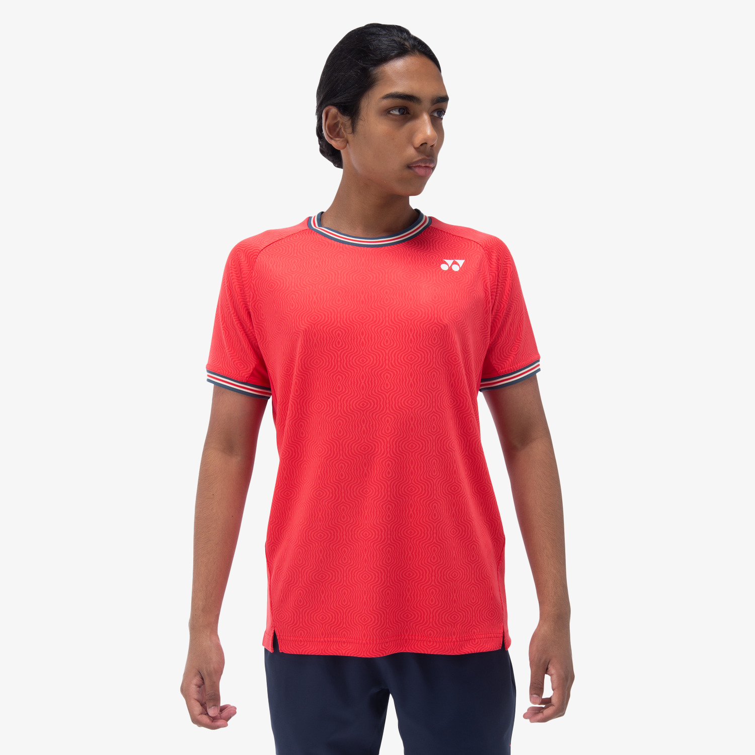 Yonex Men's Tennis Shirt 10578 - Breathable Quick-Dry Performance Top for Sports & Training (Pearl Red) - Ideal for Tennis, Gym Workouts & Outdoor Activities