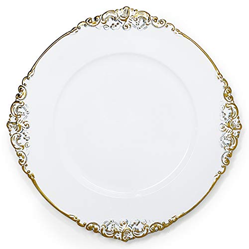 Floral White Gold Trim