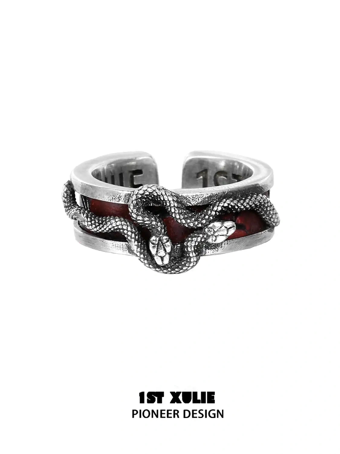 S925 Sterling Silver Snake Bite Open End Couple's Rings for Men & Women - Gothic Punk Jewelry for Couples, Weddings, and Alternative Fashion Lovers