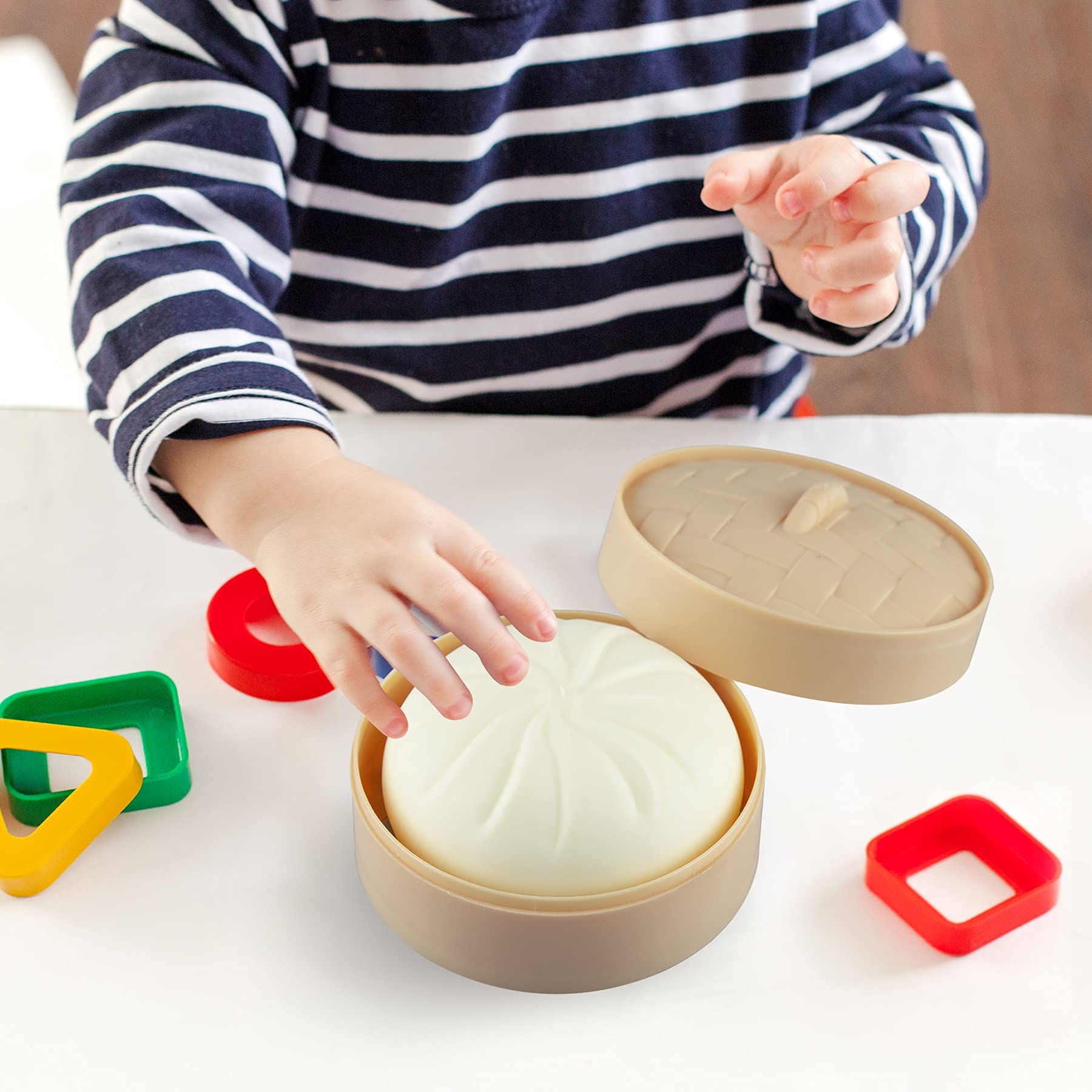 Holgosiu Dumpling Squishy Stress Ball - Sensory Fidget Toy for Anxiety Relief, ADHD & Stress - Soft Dough Squeeze Ball for Adults & Kids - Perfect for Office, Classroom & Home Relaxation
