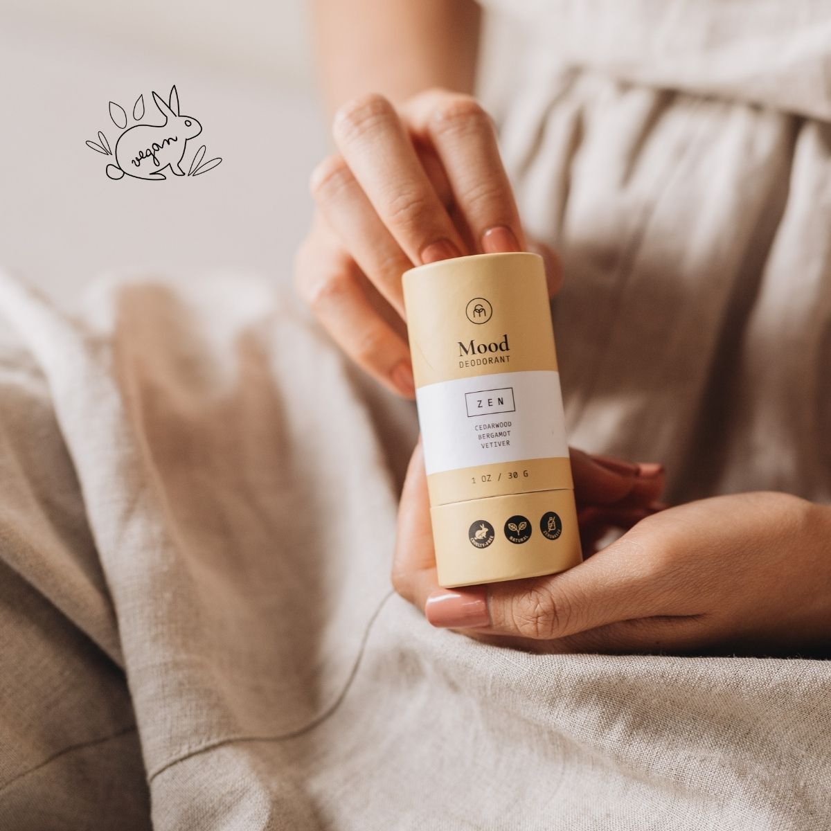 Mood Natural Deodorant - Vegan, Aluminum-Free & Cruelty-Free for Sensitive Skin | Fresh All-Day Protection for Workouts & Daily Use