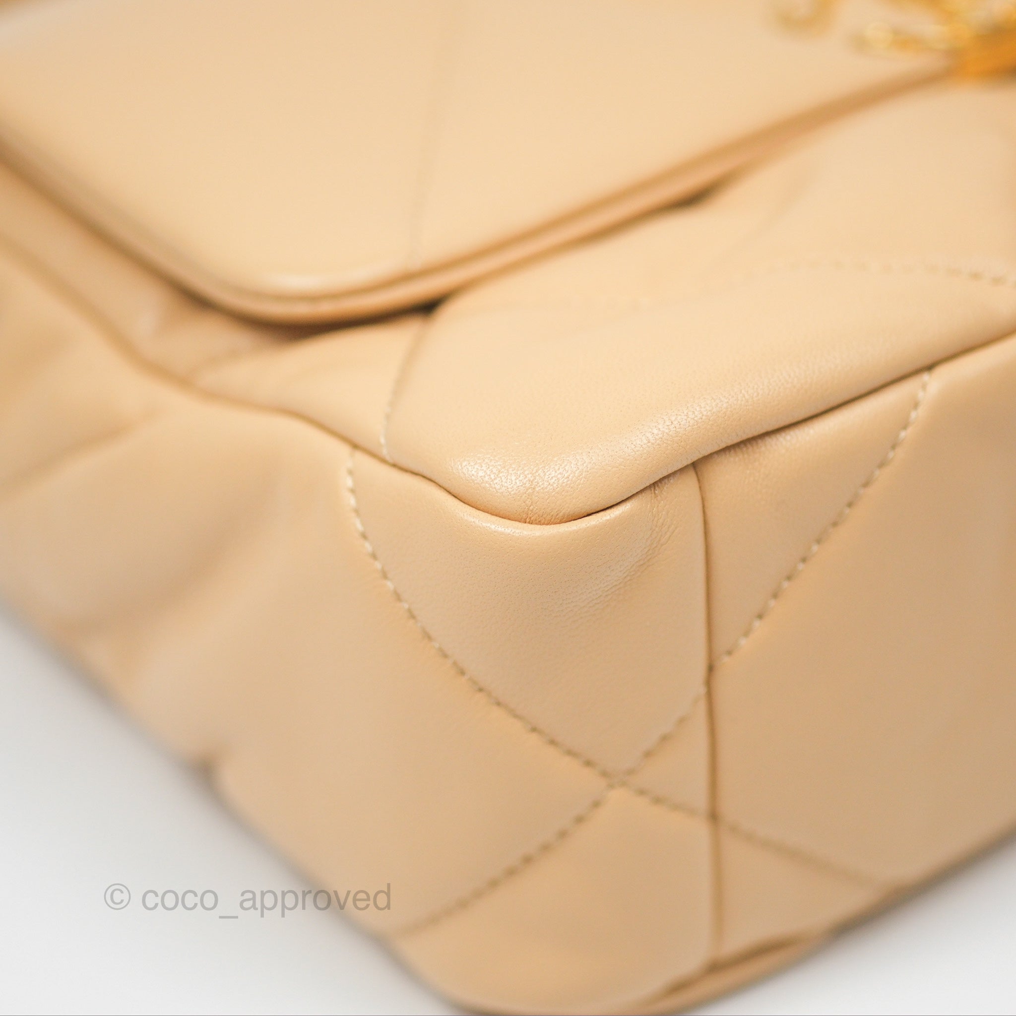 Chanel 19 Small Beige Handbag with Mixed Hardware - 22C Collection | Luxury Crossbody Bag for Women, Perfect for Date Night & Special Occasions