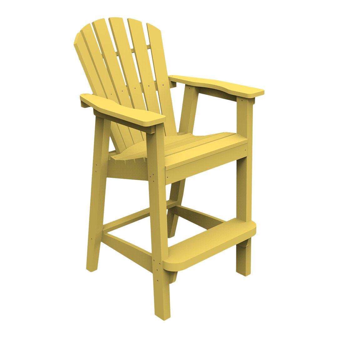 Adirondack Shellback Bar Chair - Comfortable Outdoor Bar Stool for Patio, Deck, and Backyard - Perfect for Entertaining and Relaxing