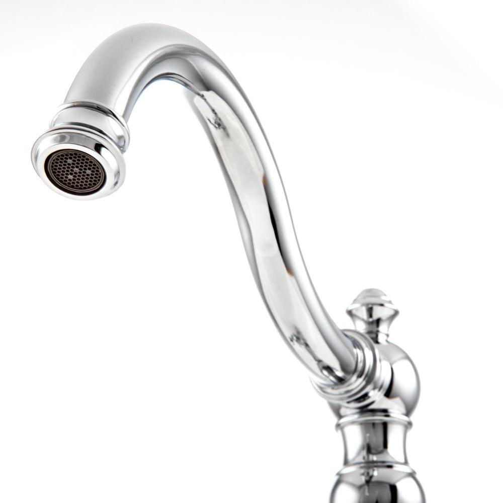 ZLINE Rembrandt Single Handle Pull-Down Kitchen Faucet with Side Sprayer in Chrome Finish - High Arc Commercial Style for Modern Farmhouse & Restaurant Sinks (REM KF CH)