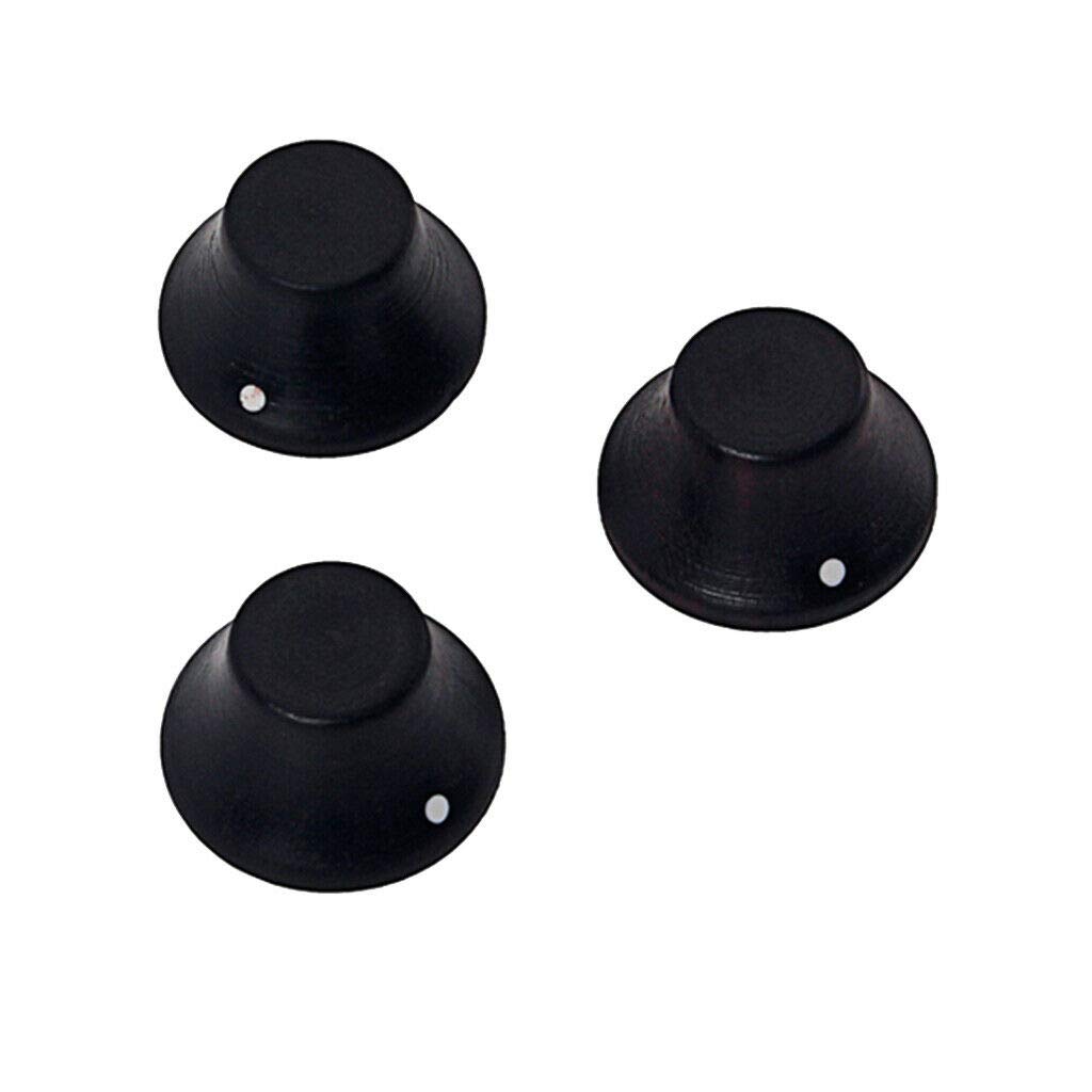 3X Guitar Control Knobs - Zebra, Ebony & Maple Wood Volume Knobs for Electric Guitar - Perfect for DIY Guitar Repair, Upgrade & Customization