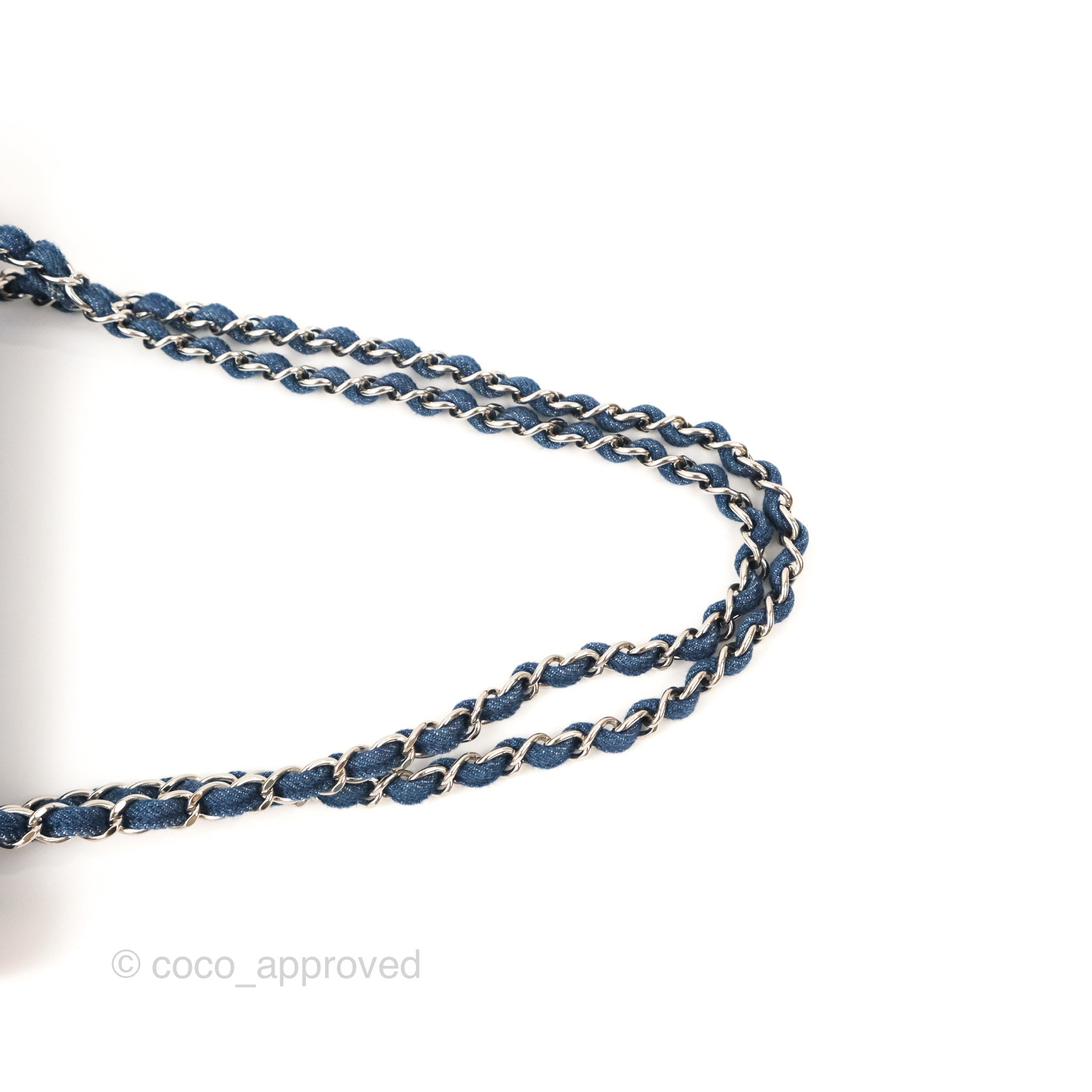 Chanel Classic Flap Bag Dark Blue Denim with Braided Silver Hardware 18A Collection - Luxury Designer Handbag for Women, Perfect for Evening Events & Special Occasions