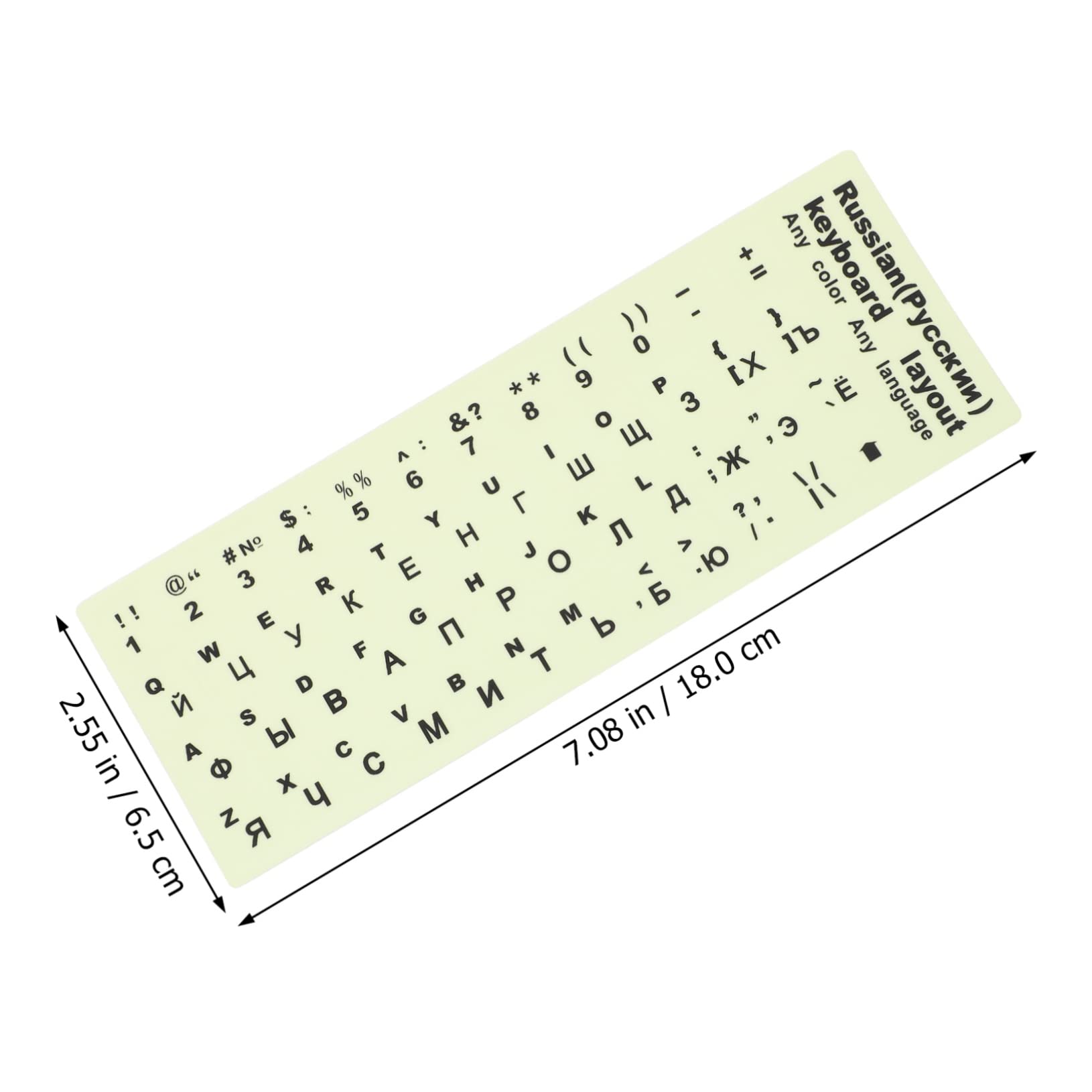 Glow in the Dark Keyboard Stickers - LED Cover Letters for Laptop & Computer Keycaps | Non-Slip Glow Stickers for Night Typing, Gaming & Low Light Workspaces