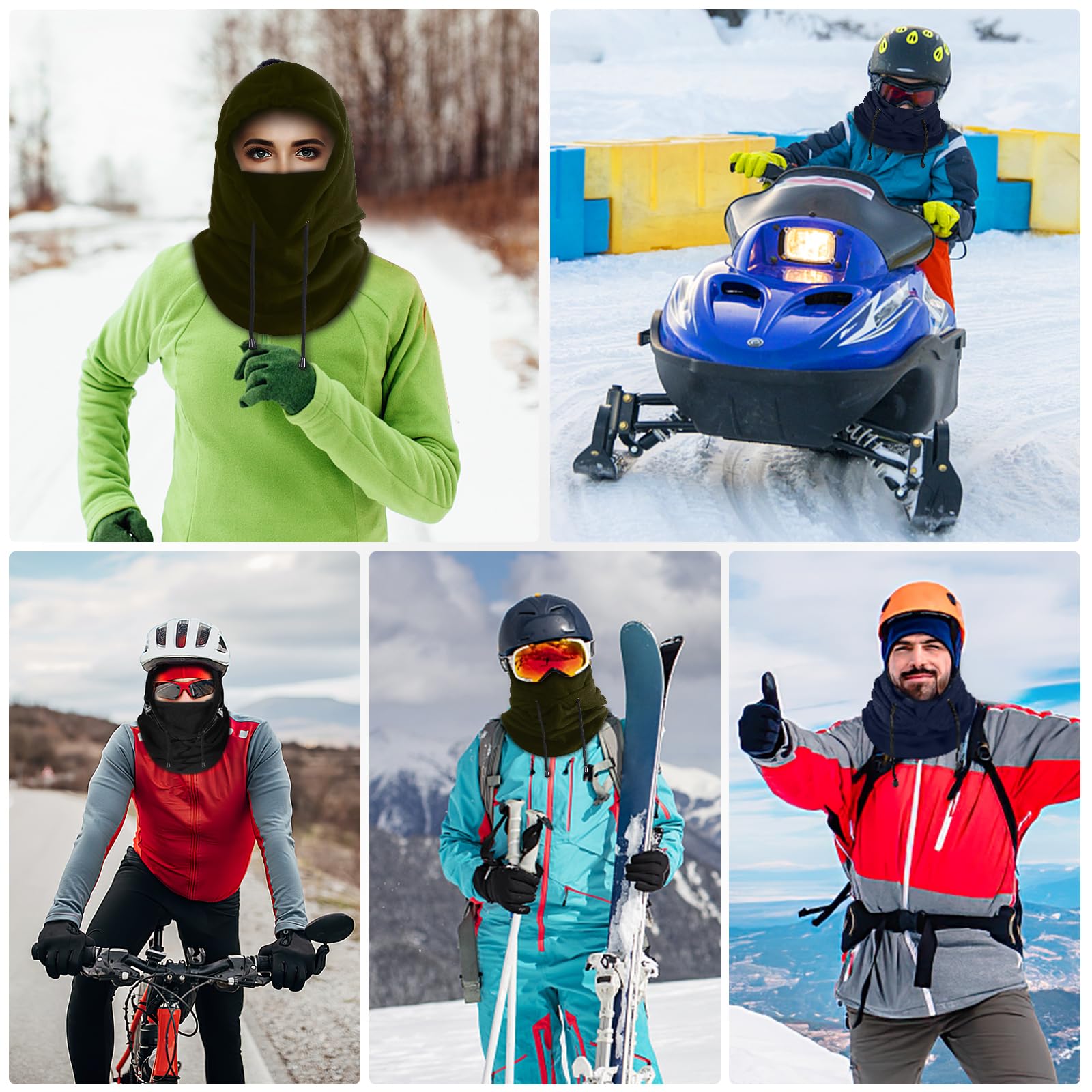 Warm Fleece Balaclava Ski Mask for Men & Women - Cold Weather Face Cover for Skiing, Snowboarding, Motorcycling & Outdoor Winter Activities