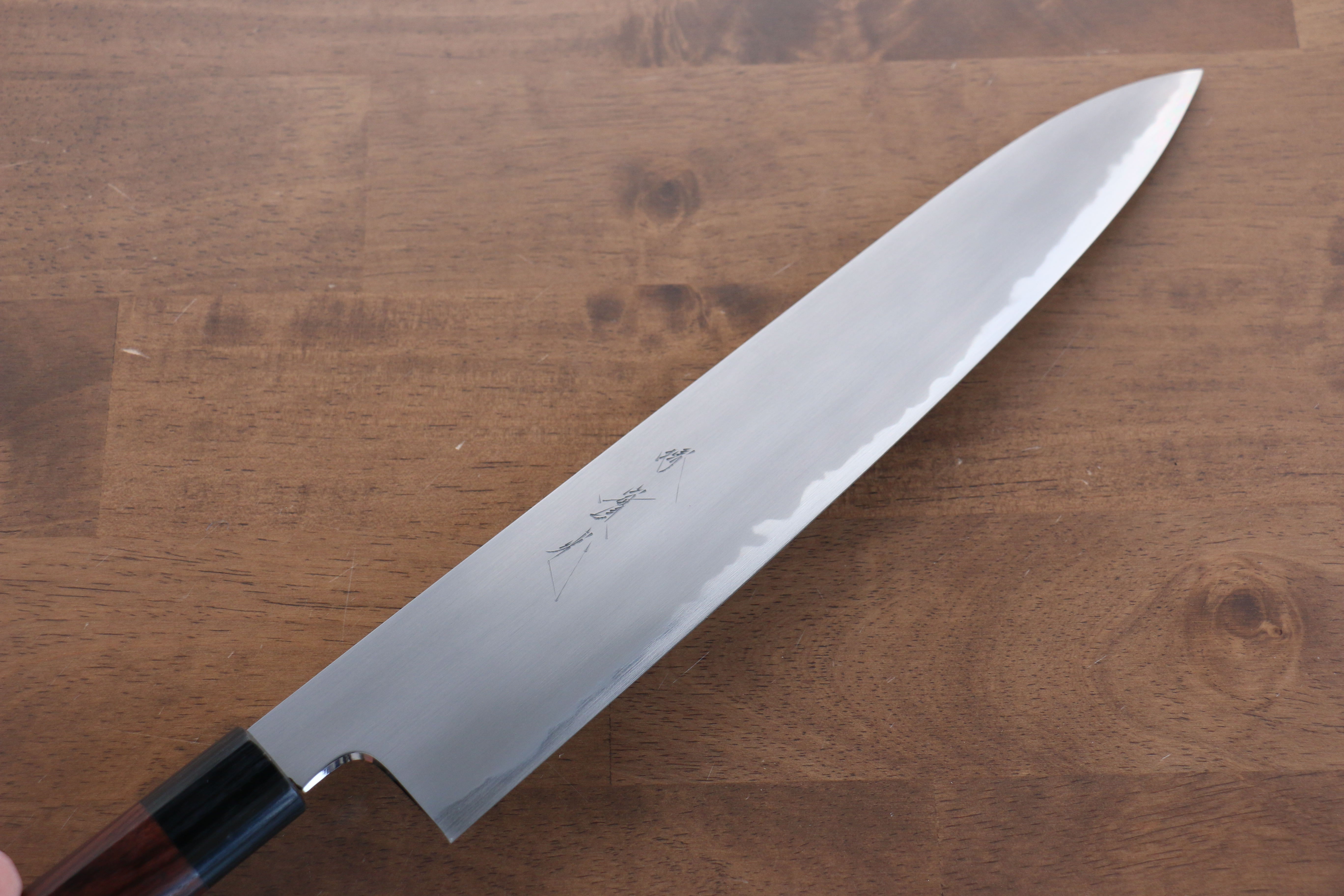 Premium Jikko White Steel No.2 Gyuto Japanese Chef Knife 300mm with Exquisite Shitan Handle - Perfect for Sushi, Meat Slicing & Professional Kitchen Use
