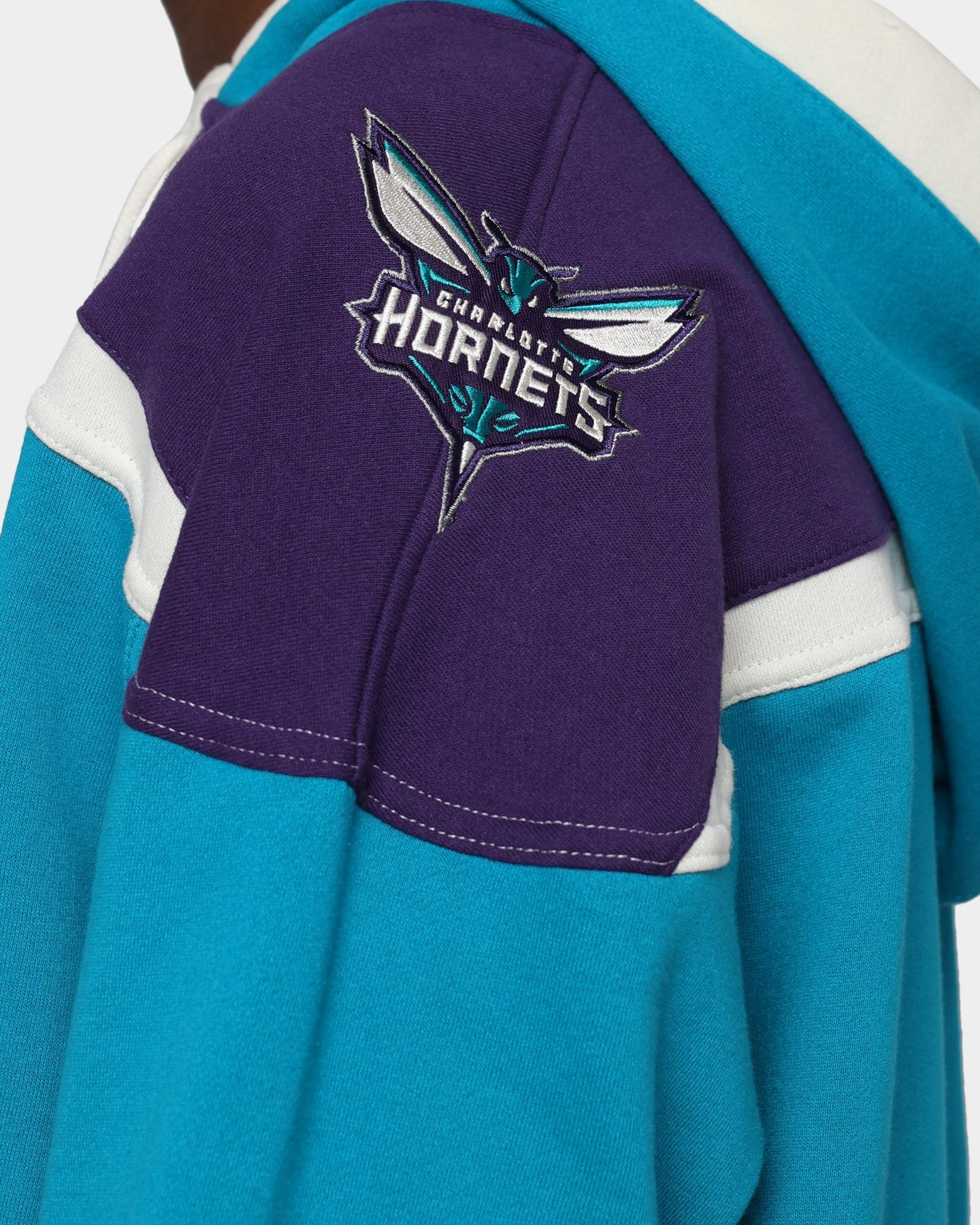 47 Brand Charlotte Hornets Superior Lacer Hoodie - Men's NBA Team Zip-Up Sweatshirt for Basketball Fans | Game Day, Streetwear & Casual Wear