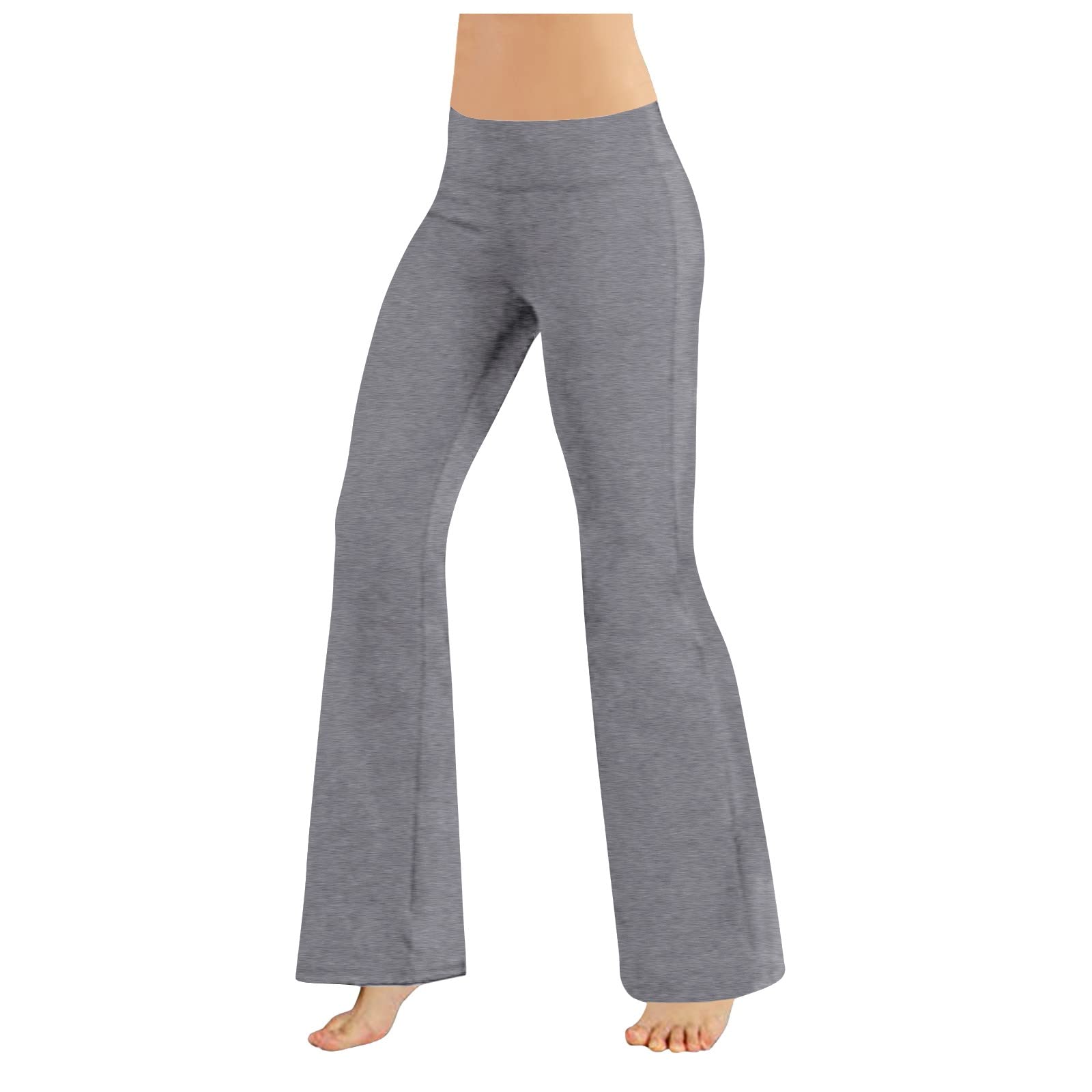 Women's High Waist Bootcut Yoga Pants - Tummy Control Workout & Office Pants - Stretchy Bootleg Dress Pants for Yoga, Work & Casual Wear