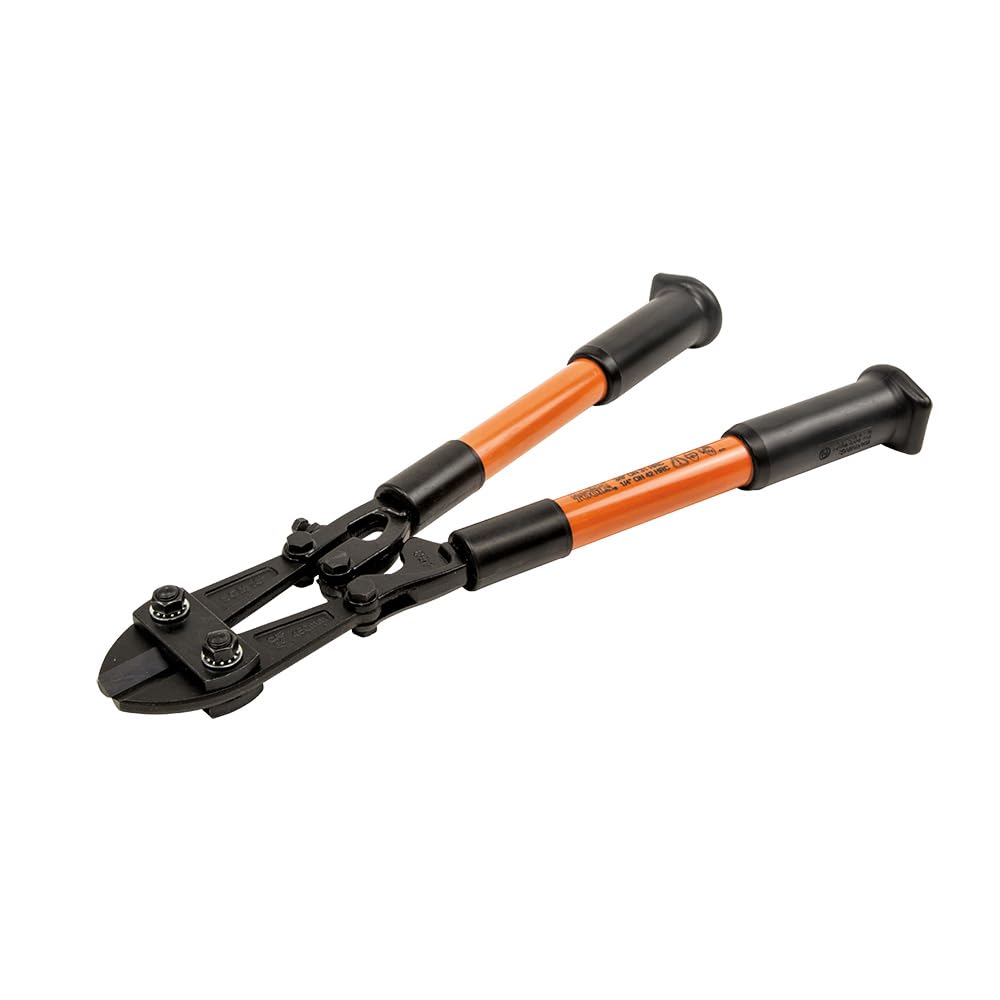 Klein Tools 63118 18-Inch Fiberglass Handle Bolt Cutter - Heavy Duty Wire & Bolt Cutting Tool for Electrical, Construction & DIY Projects