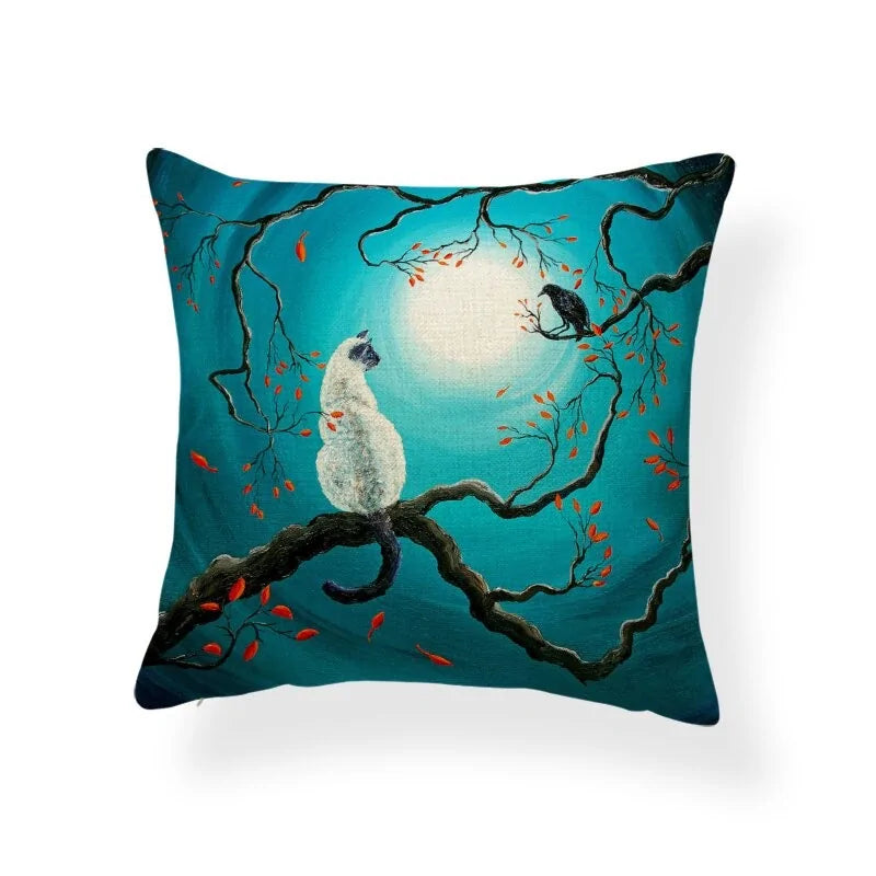 Stylish Cat-Themed Pillow Covers - Soft Decorative Cushion Cases for Living Room, Bedroom, or Nursery - Perfect for Pet Lovers & Home Decor