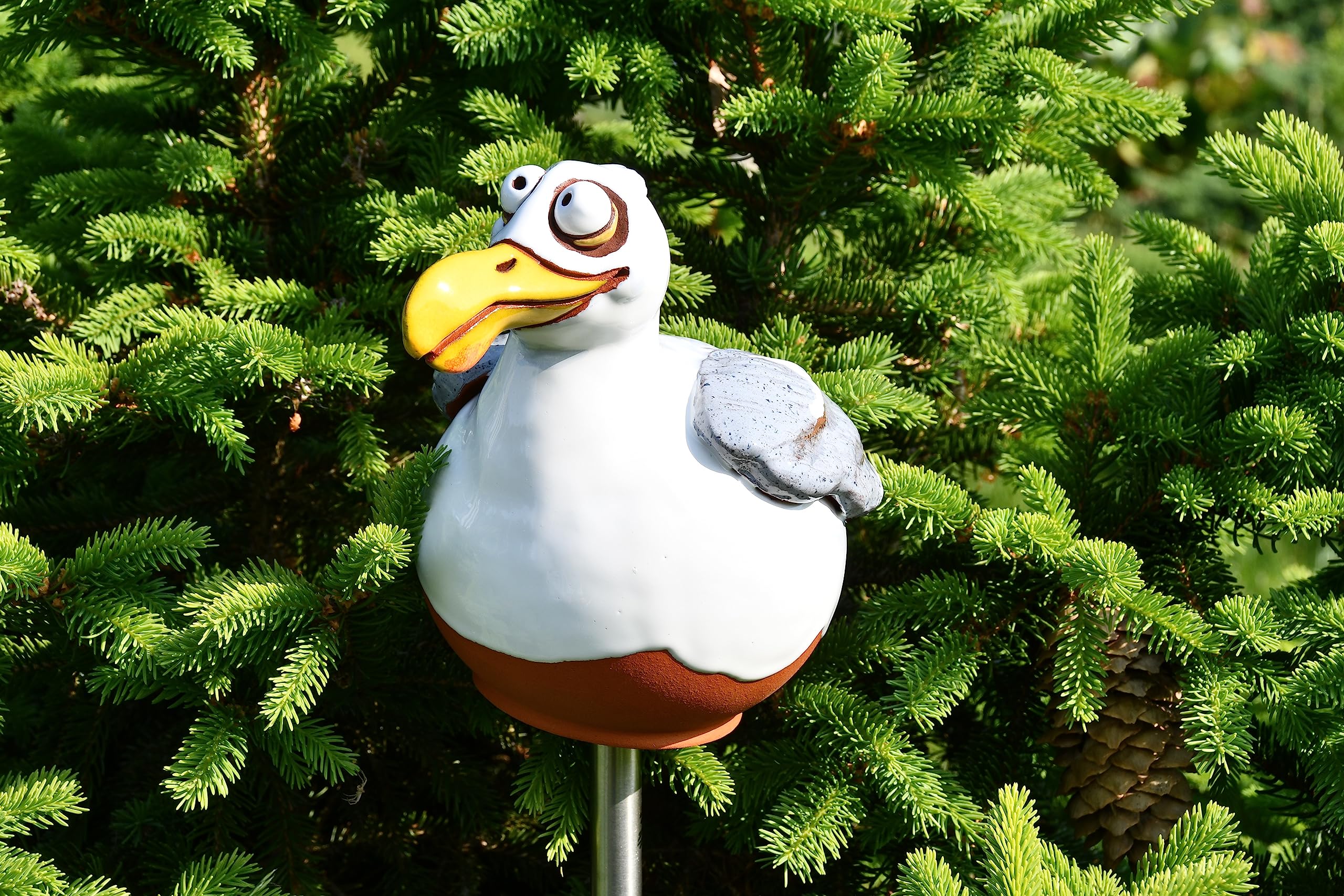 Handmade Frostproof Ceramic Seagull Lawn Stake - Unique Outdoor Garden Statue Decor for Women & Men - Perfect Gift for Gardeners, Yard & Patio Decoration - Ideal for Coastal, Beach & Backyard Themes