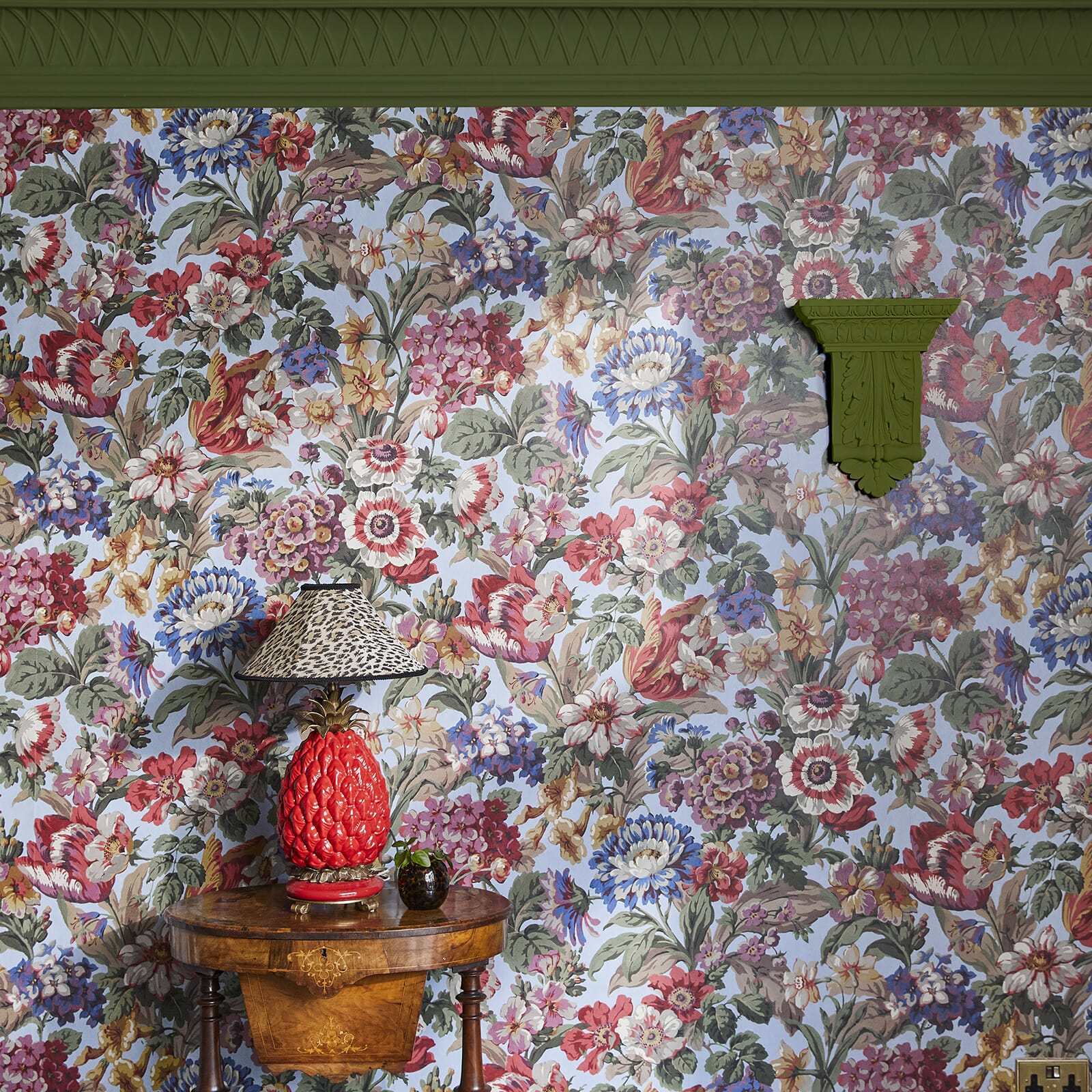 FLORESCENCE Wallpaper Azure - Premium Self-Adhesive Peel and Stick Wallpaper for Home Decor, Bedroom, Living Room, Bathroom - Easy to Install & Removable