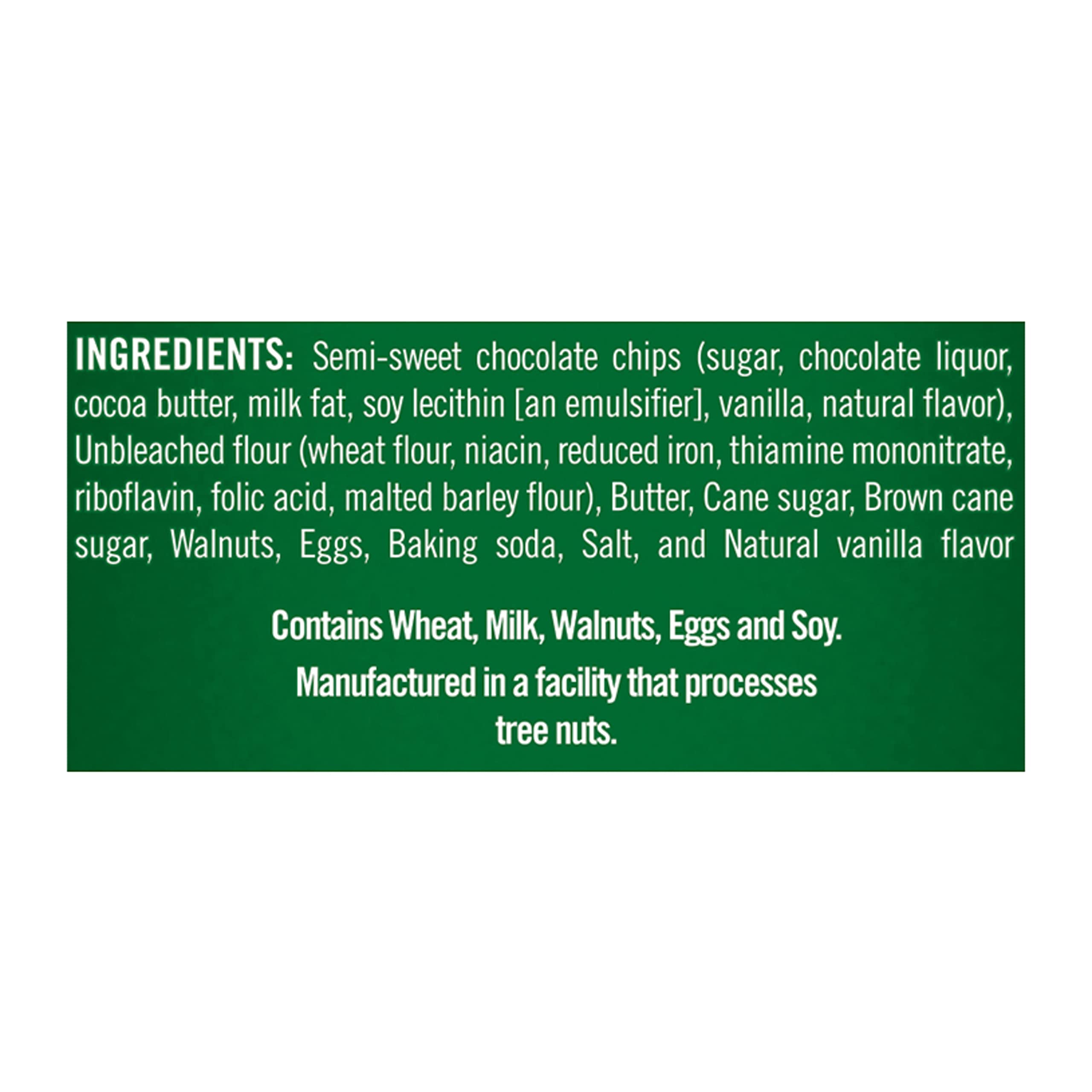 Tate's Bake Shop Walnut Chocolate Chip Cookies - 7 oz Pack | Crunchy Homemade Style Cookies with Walnuts & Chocolate Chips | Perfect for Snacking, Gifts & Party Desserts
