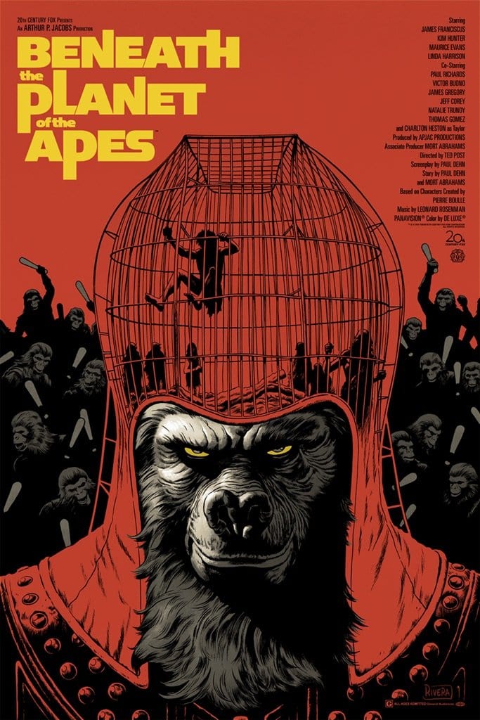 Beneath the Planet of the Apes Movie Poster - Classic Sci-Fi Film Collectible Wall Art - Perfect for Home Theater Decor & Movie Fan Gifts