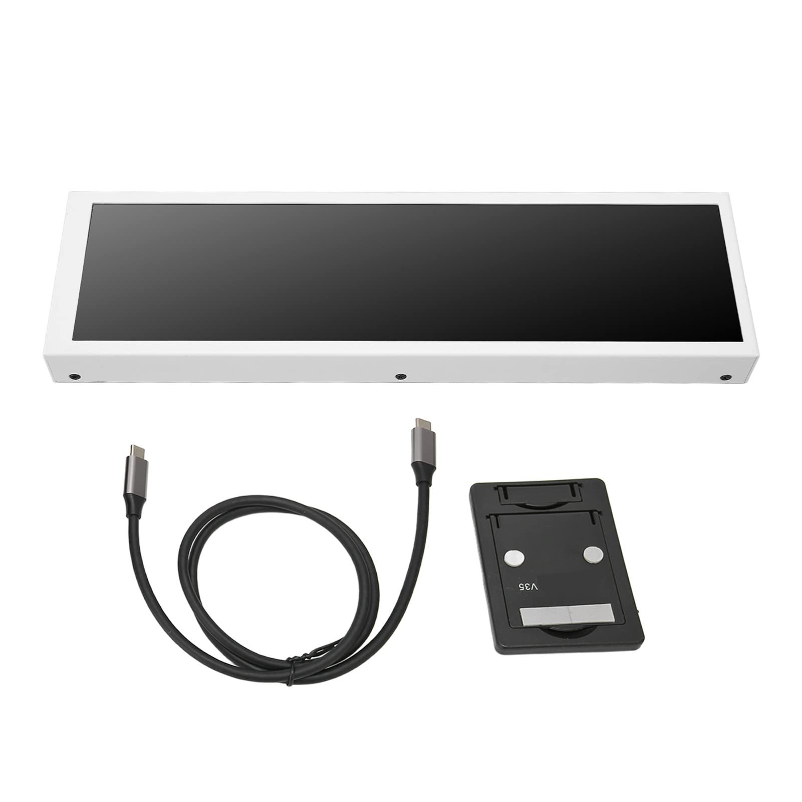 Yunseity 8.8 Inch IPS PC Sensor Panel Screen - 1920x480 HD Computer Temperature Monitor with 360° Rotation & Adjustable Brightness for Gaming PC, Workstation, and DIY Computer Builds (White)