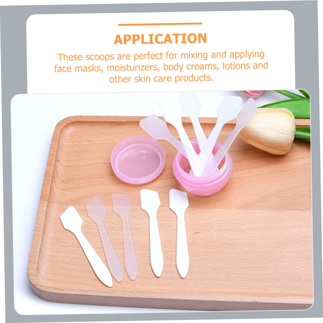 FOMIYES 200pcs Reusable Cosmetic Spatula Set - Cream Mask Lotion Applicator, Beauty Eye Cream Spoon & Skincare Tools for Women | Perfect for Salon, Spa, Home Facial & Travel Skincare Routine