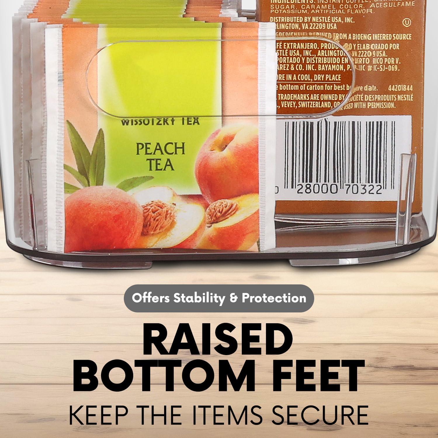 Clear Plastic Storage Bins - Stackable Kitchen & Pantry Organizers, Freezer & Fridge Storage Containers for Refrigerator, Medicine Cabinet & Closet Organization | Perfect for Home, Office & Dorm Room Storage Solutions