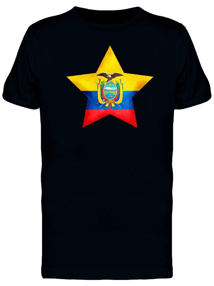 Ecuador Flag Star Print T-Shirt for Men - Patriotic Graphic Tee for Casual Wear, Travel & National Pride