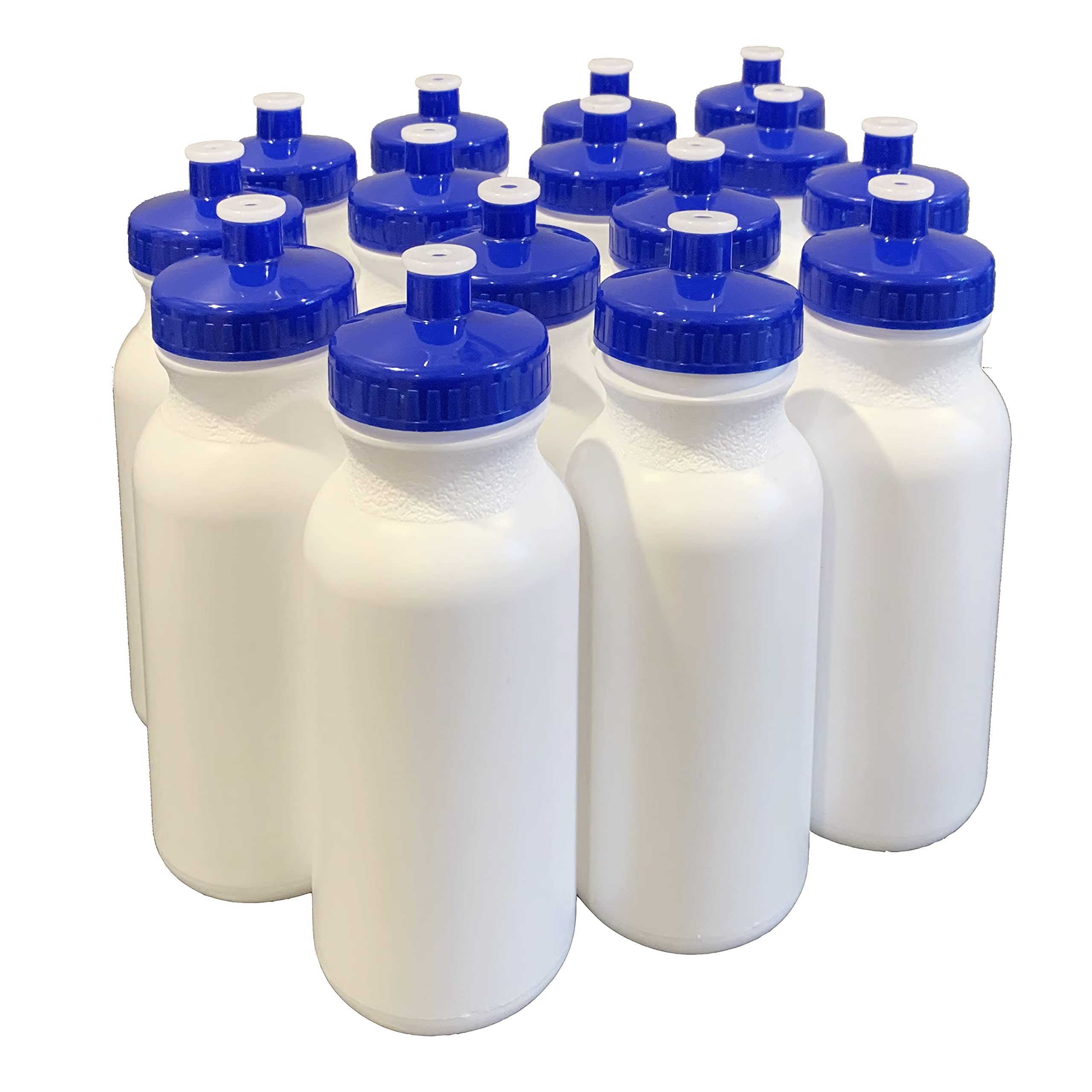 100 Pack Bulk 20oz Reusable Plastic Water Bottles - Made in USA | Eco-Friendly, Durable & BPA-Free for Gym, Office, School & Outdoor Activities