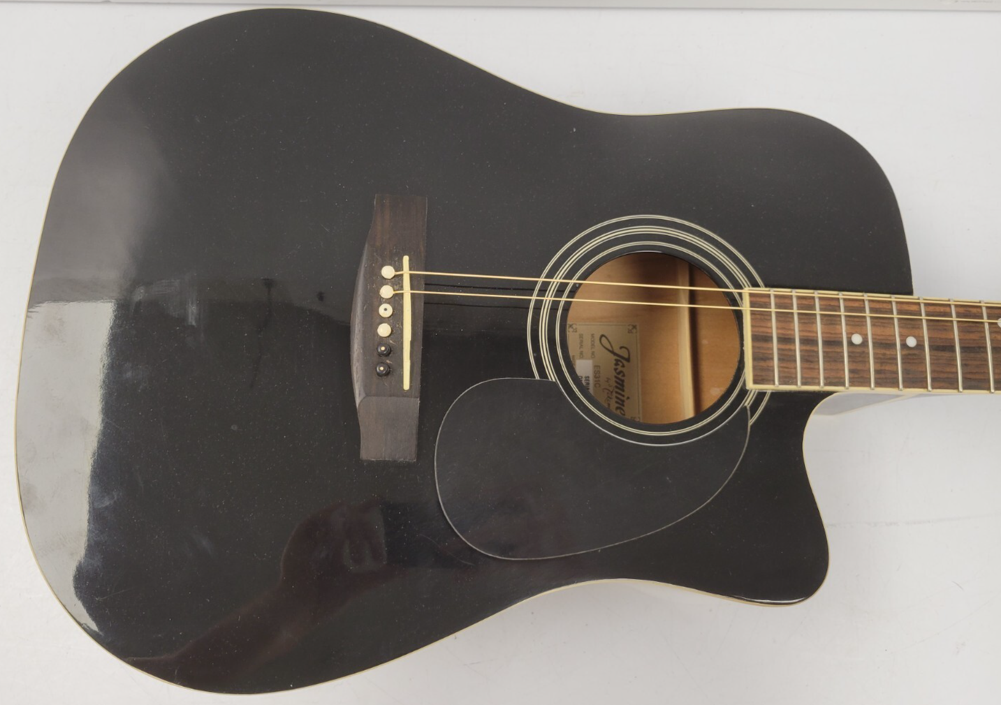Jasmine E531C Acoustic Guitar - 6 String Dreadnought with Spruce Top for Beginners & Professionals | Perfect for Home Practice, Camping & Live Performances