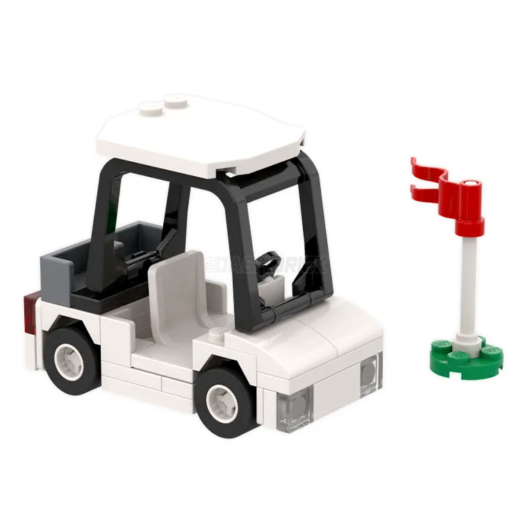 LEGO Speedy Golf Cart Building Kit - White MiniMOC Model for Collectors & Display | Perfect for LEGO Enthusiasts, Office Decor & Creative Play