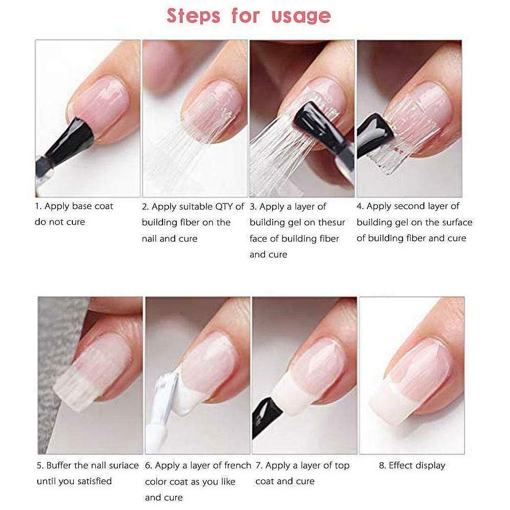 Professional Manicure Pedicure Set - 12-Piece Nail Care Kit with Buffers, Files, Non-Woven Silk Fiberglass Extensions, Tweezers & Shaped Clips for Gel Nail Art | Perfect for Home Salon, Travel & Gift Giving