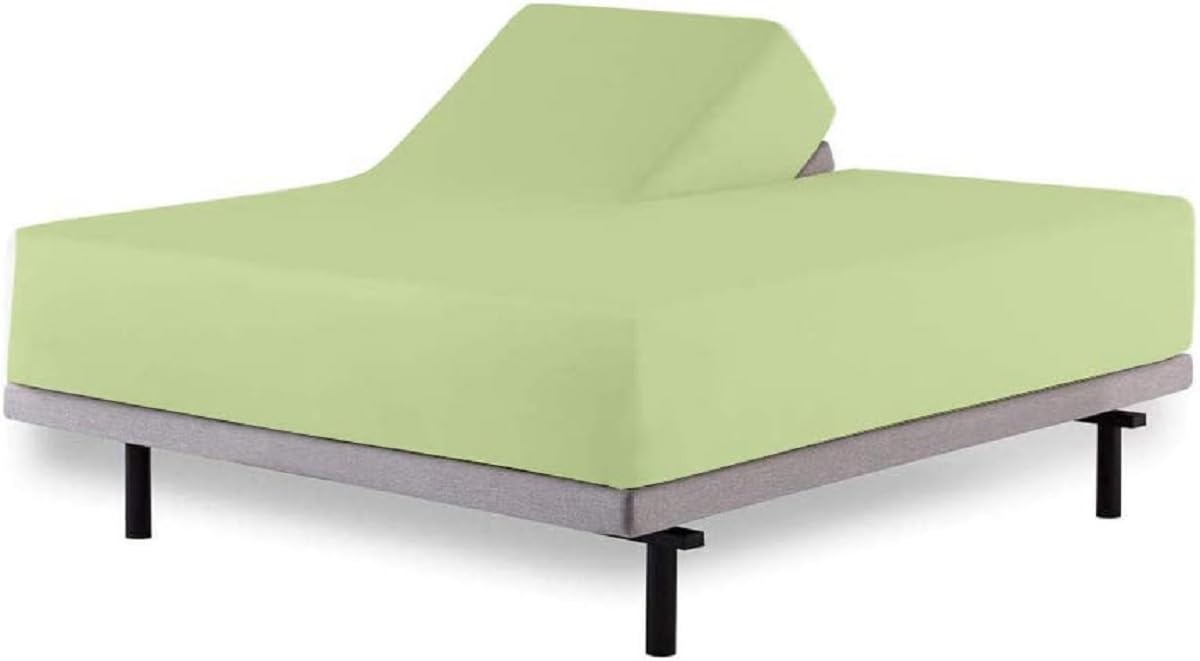 600 Thread Count 100% Cotton Split Queen Fitted Sheet for Adjustable Beds - Half Split Down 34