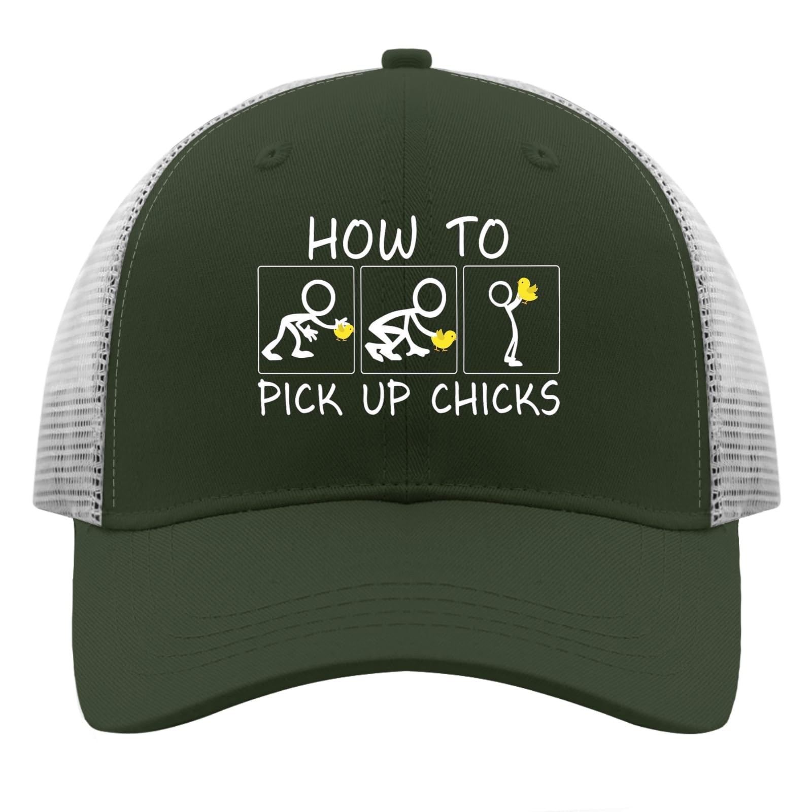Stylish Baseball Cap for Men & Women - How to Pick Up Chicks Unisex Adjustable Hat in Apricot Color - Perfect Cycling Hat & Fashion Gift for Him/Her - Ideal for Outdoor Sports, Casual Wear & Everyday Use