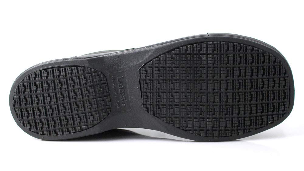 Laforst Men's 8411 Non-Slip Work Shoes - Waterproof & Stain Resistant Microfiber - Comfortable Slip-Resistant Shoes for Restaurant Servers, Chefs & Food Service Workers
