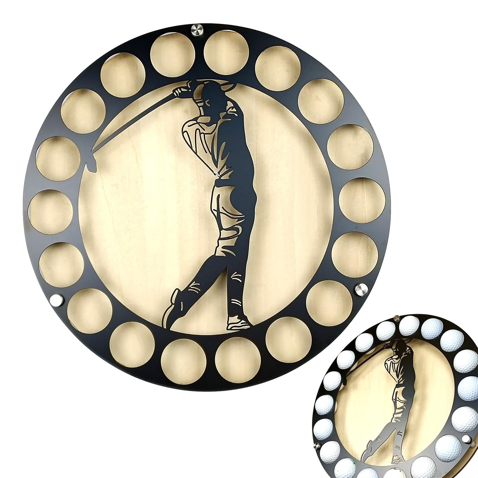 Premium Golf Ball Display Holder & Storage Organizer - Wall Mount Golf Ball Collection Rack - Stylish Cabinet Decor for Home & Living Room - Perfect for Golf Enthusiasts & Sports Memorabilia Display