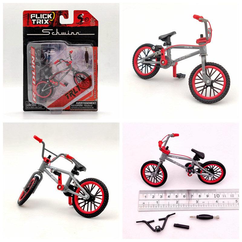 Premium FLICK TRIX Miniature BMX Finger Bike - Diecast Metal DeathTrap Bicycle Toy for Kids & Adults - Perfect Gift for BMX Lovers, Office Desk Decor & Stress Relief Fidget Toy