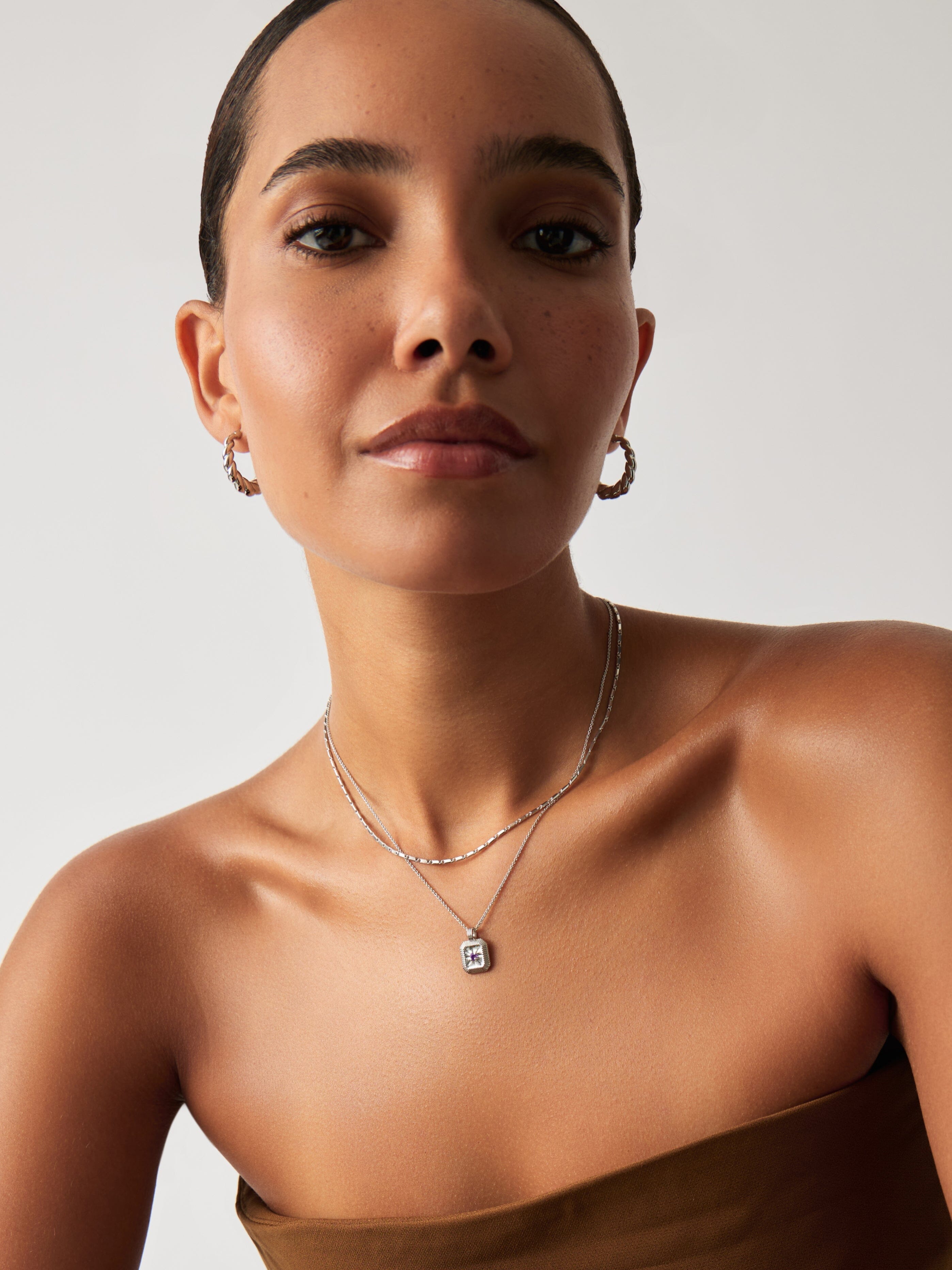 February Birthstone Pendant Necklace - Genuine Amethyst Jewelry for Women | Elegant Gift for Valentine's Day, Anniversary & Birthday Celebrations
