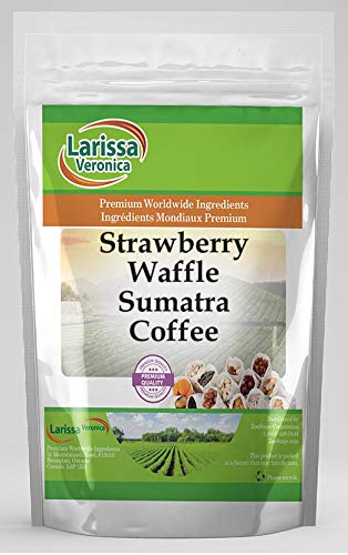 Premium Sumatra Coffee Beans - Strawberry Waffle Flavored, 4 oz Whole Bean Gourmet Coffee, Naturally Flavored, ZIN 568876 - Perfect for Breakfast, Brunch & Coffee Lovers