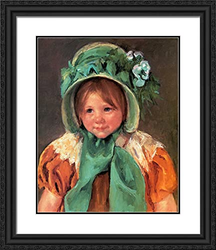 Black Ornate Wood Frame with Double Matting