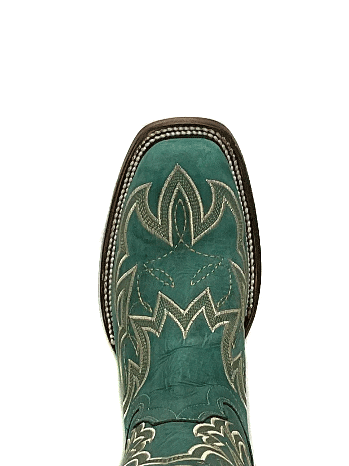 Circle G L5880 Women's Western Boots - Turquoise Embroidery Square Toe Cowgirl Boots for Country Dancing & Rodeo Events