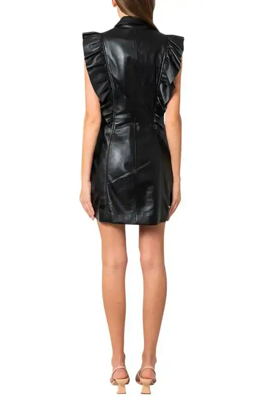 Premium Kobane Leather Dress for Women - Elegant & Stylish Party Wear - Perfect for Evening Events, Date Nights & Special Occasions