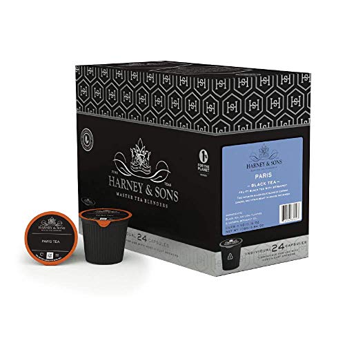 Harney and Sons Paris Black Tea Pods for Keurig - 72 Single Serve K-Cups | Sugar-Free & Rich Flavor | Perfect for Morning Brew, Office Break or Afternoon Relaxation